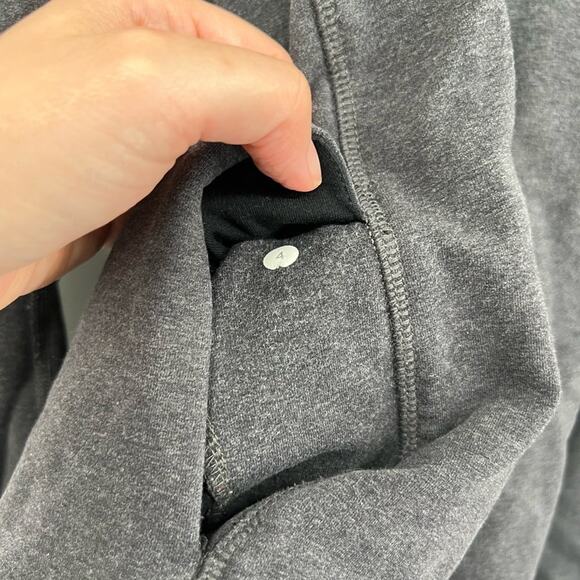 Lululemon Heather Gray Cocoon Wrap Button Jacket - Picture 6 of 7